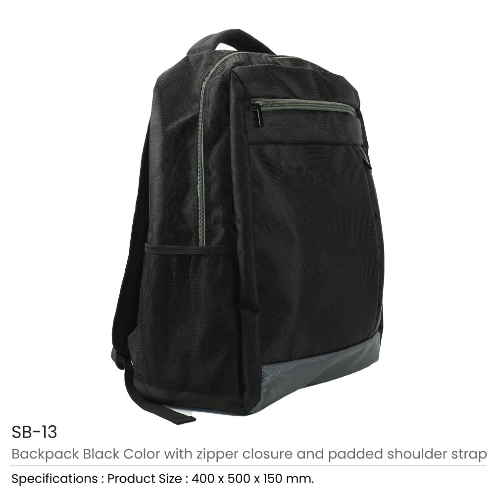 Backpacks in Black 1680D Polyester Material 2