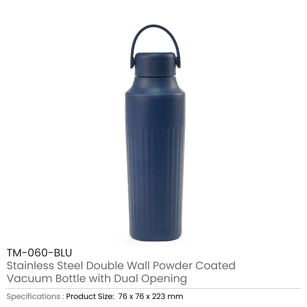 Dual Opening SS Bottles, Double-Wall Insulated Body, Powder Coated, 500ml 2