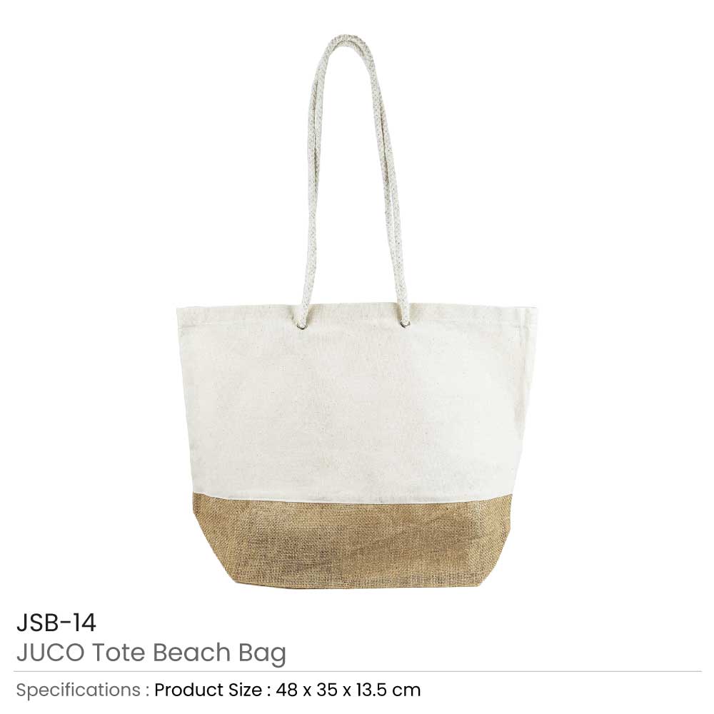JUCO Tote Beach Bags with Dual Straps  2