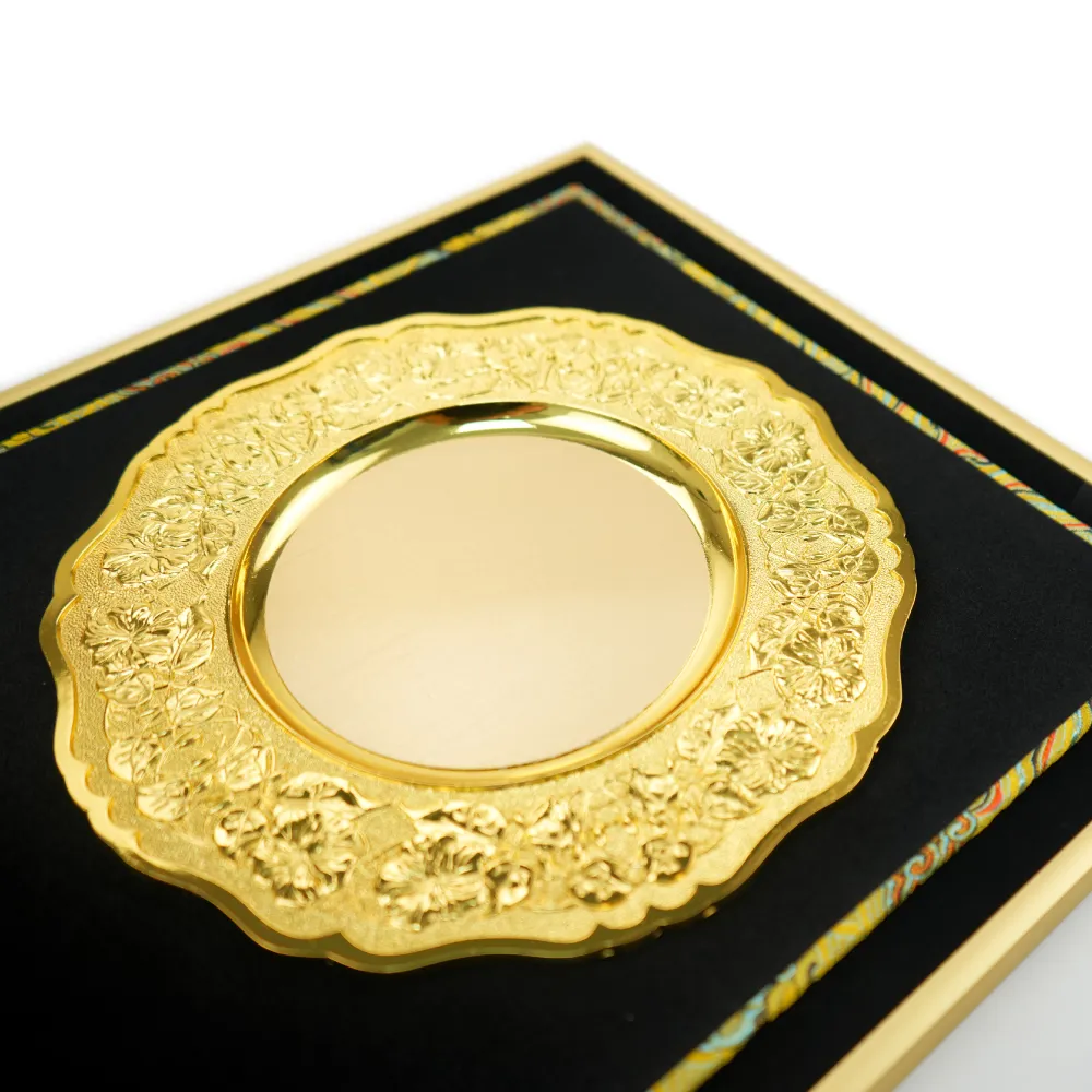 Aluminum Award Plaque A3 Size with Stand & Gold Plate in Presentation Box 5
