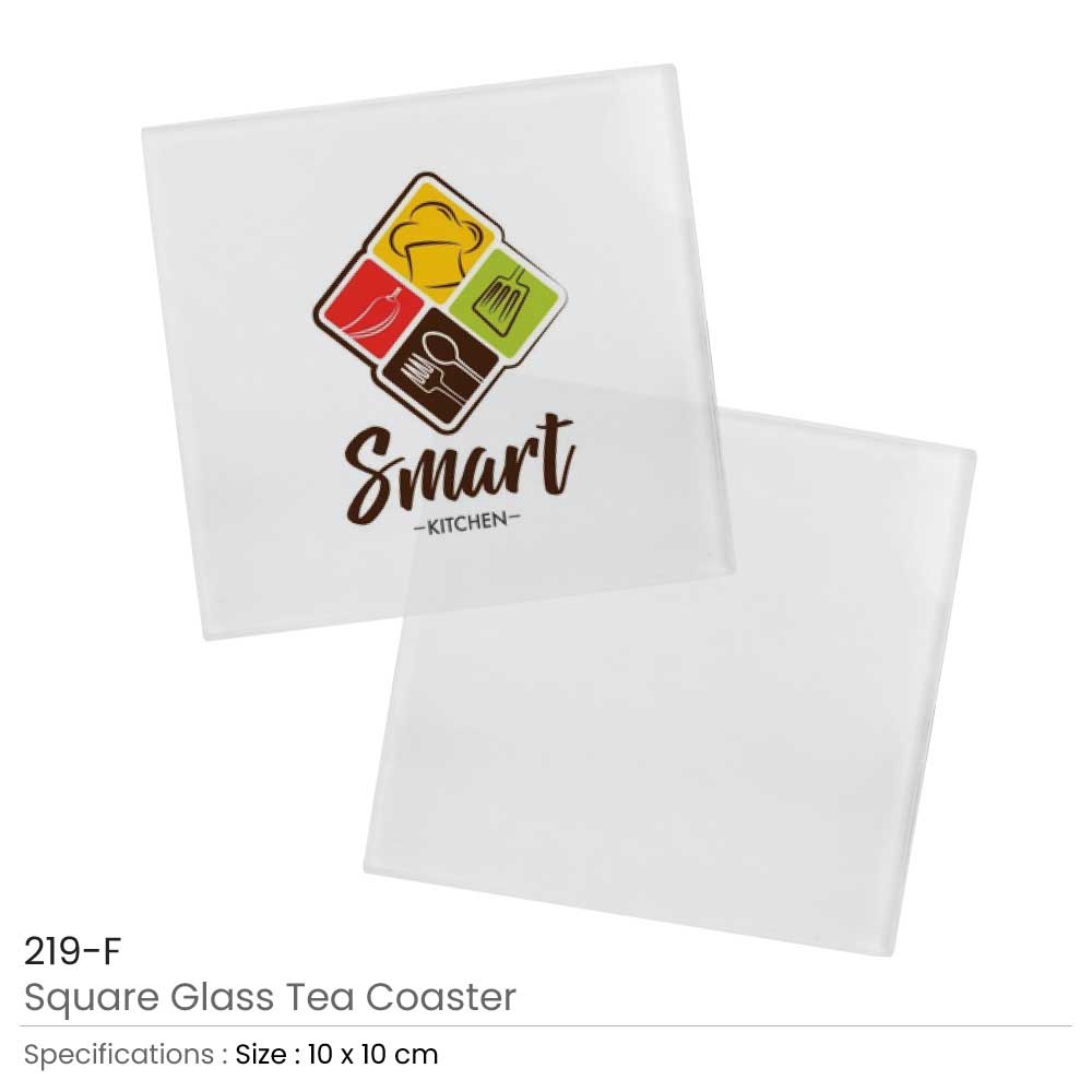 Square Glass Tea Coasters  2