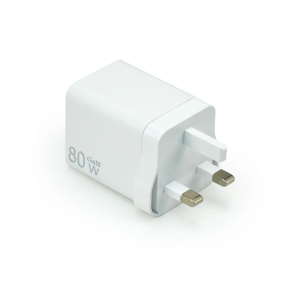 80W GaN Fast Charger Adaptor with Retractable Built-in Type-C Cable 4