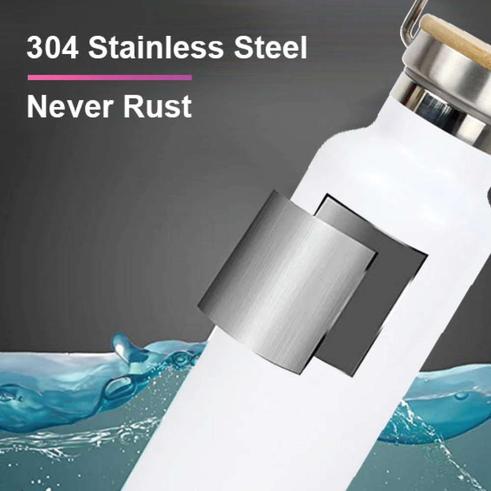 Stainless Steel Bamboo Lid Bottle (650 ml) – Yoga Day Edition 6