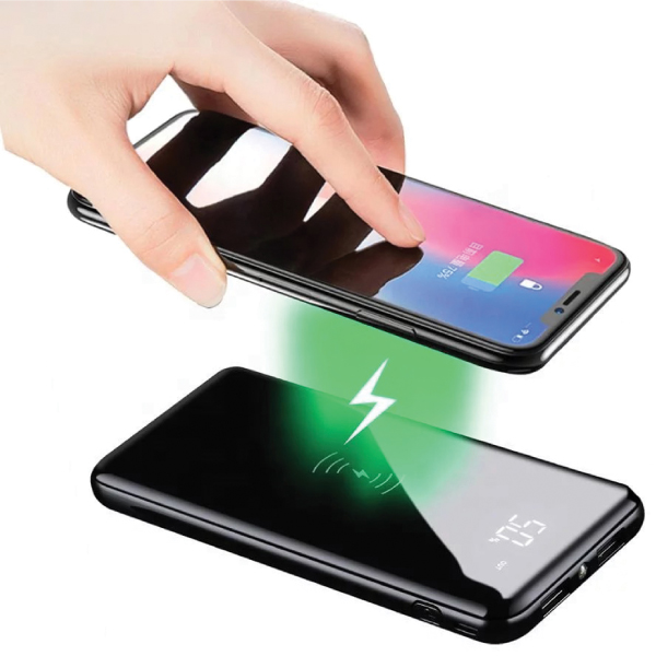 MIRROR SURFACE LCD DIGITAL SCREEN WIRELESS POWER BANK 2