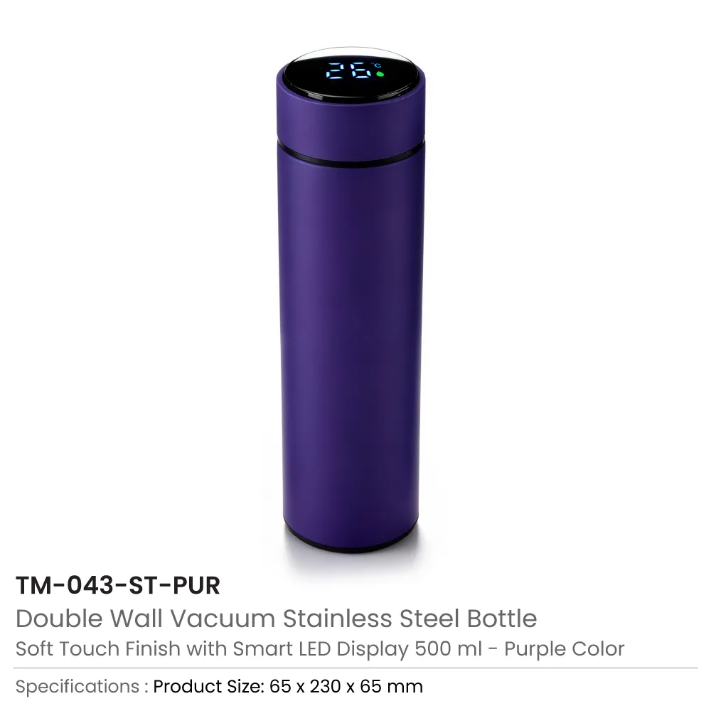 Smart Temperature LED Display Bottles in Soft Touch Finish – 500ml 2