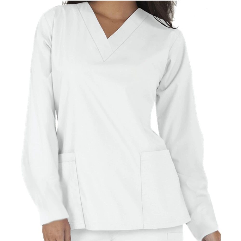 Full Sleeve Unisex Medical Scrub Suit – White 3
