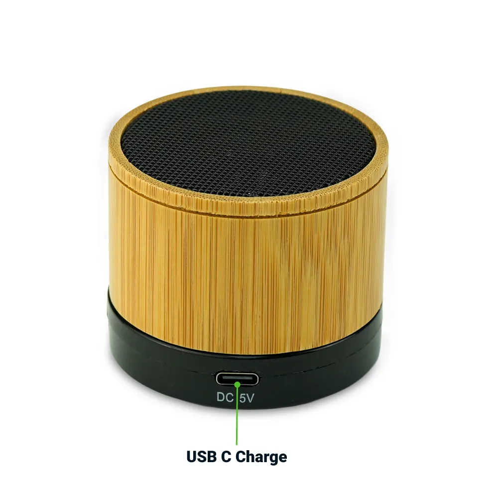 Bamboo Bluetooth Speakers V4.2 5