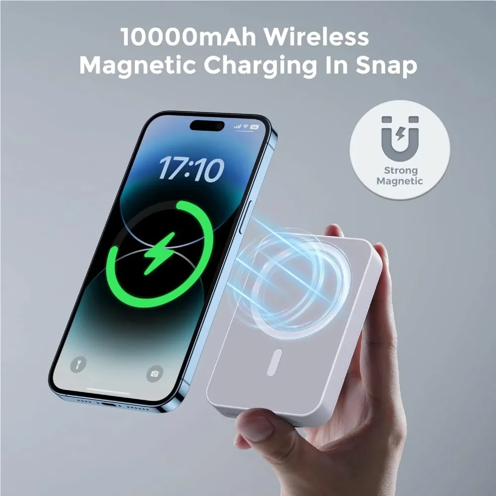 Magsafe Powerbank 10,000 mAh 15W Fast Wireless Charging 9