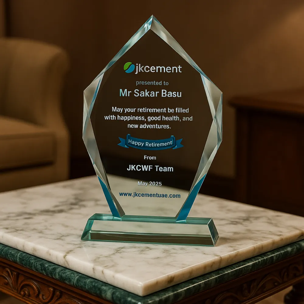 Iceberg Design Crystal Awards with Glass Base in Premium Box 8
