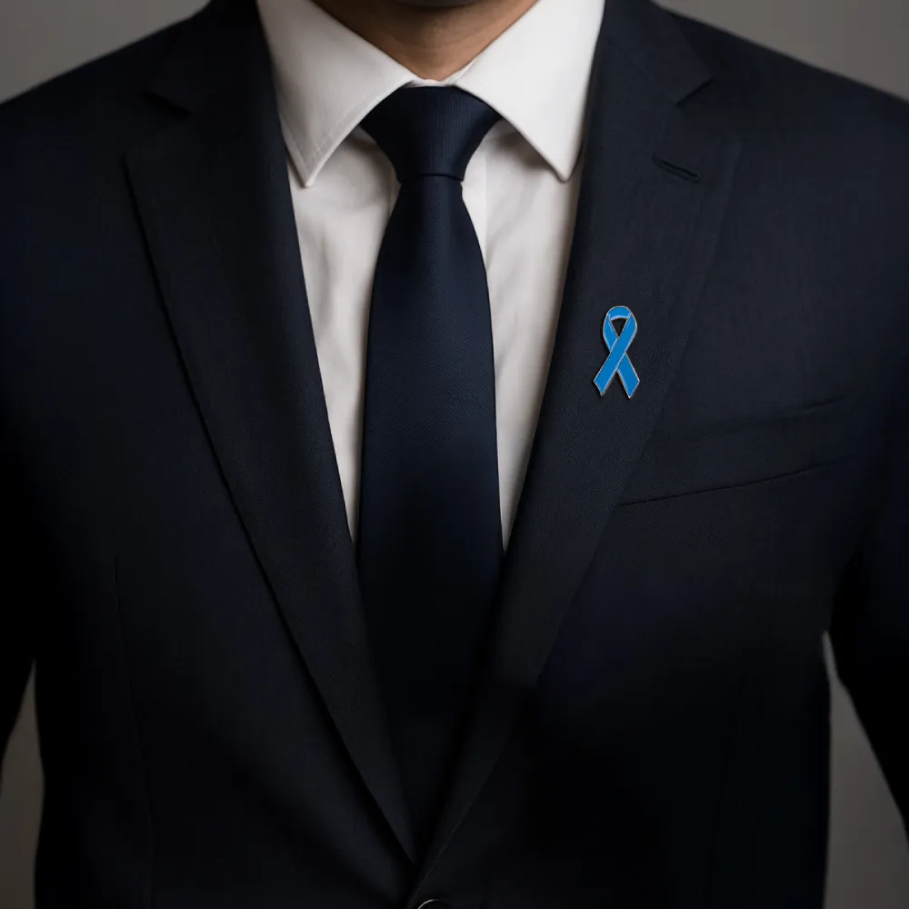 Prostate Cancer Awareness Logo Metal Badges with Magnet Attachment 1