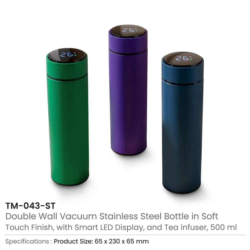 Smart Temperature LED Display Bottles in Soft Touch Finish – 500ml thumbnail 1