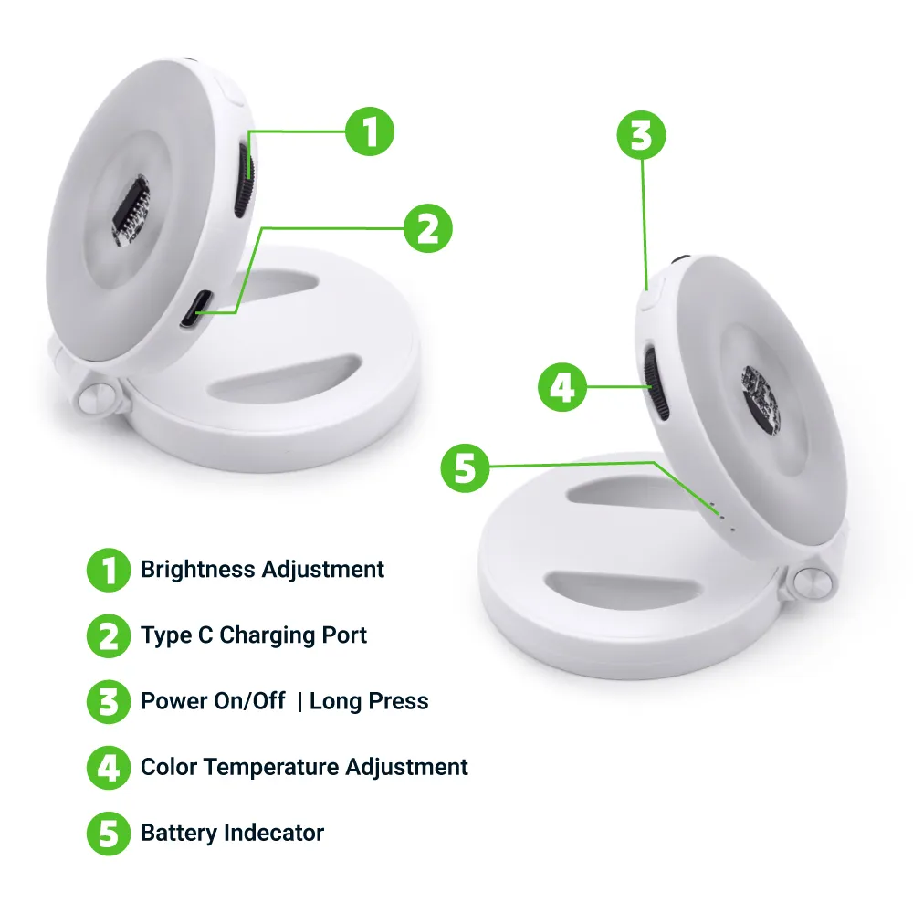 Pocket Selfie Ring Light with MagSafe, Bi-Color LED, 180° Flip Design 7