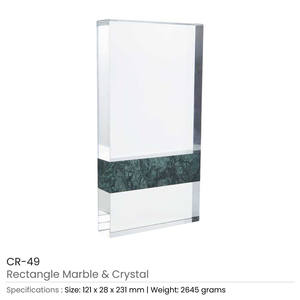 Rectangle Marble and Crystal Awards with Gift Box  2