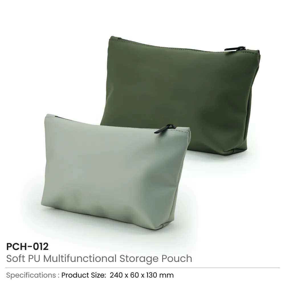 Cosmetic Pouch with Zipper in Soft PU Material 6