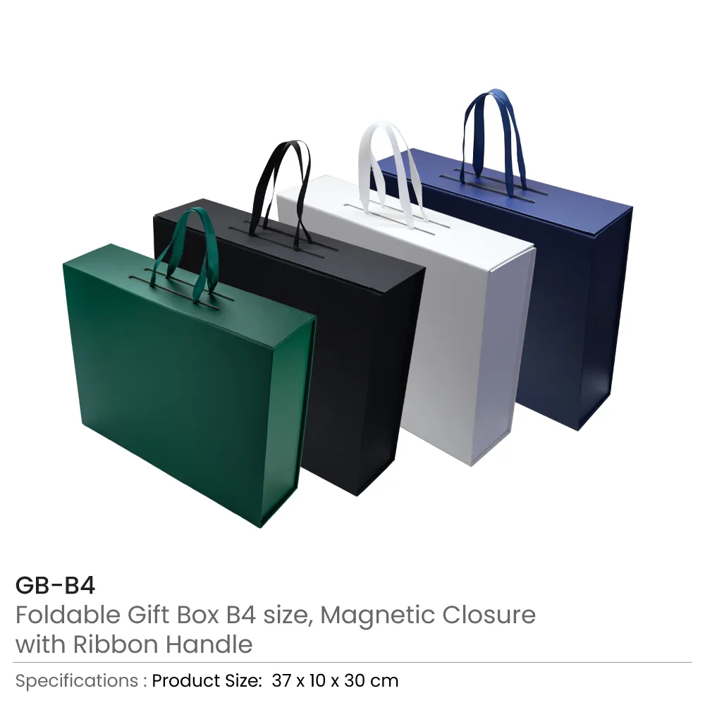 Foldable Gift Box with Magnetic Closure & Ribbon Handle 3