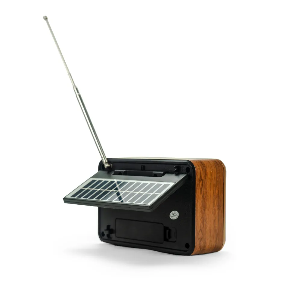 Vintage Design Bluetooth Speaker with Radio and Solar Panel 4