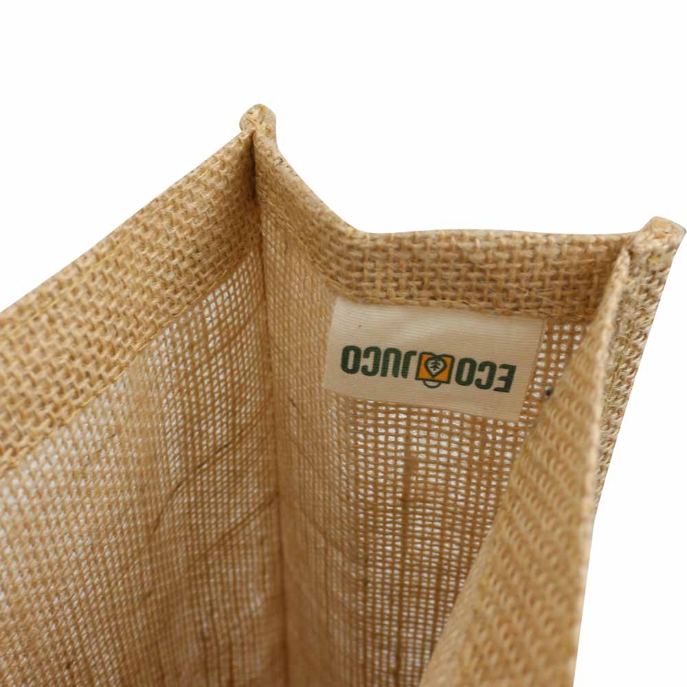Jute Bag with Black Cotton Pocket and Handle – Ramadan Gifts 3
