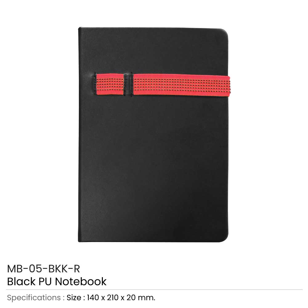 Notebooks Black A5 Size with Pen & Mobile Holder 7