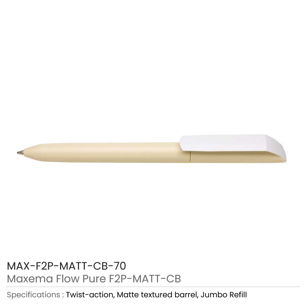Maxema Pens Flow Pure White Clip 10