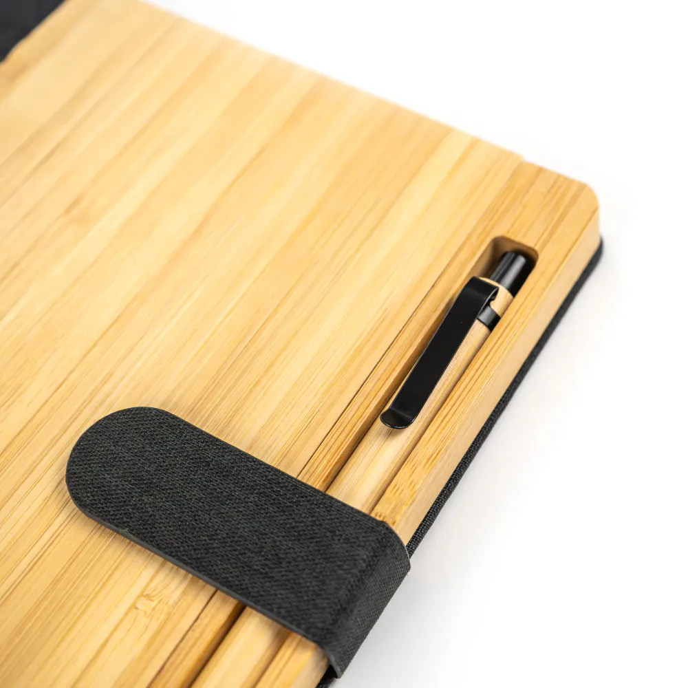 Bamboo and rPET Notebooks with Pen, A5, Bookmark & Magnetic Clasp 5