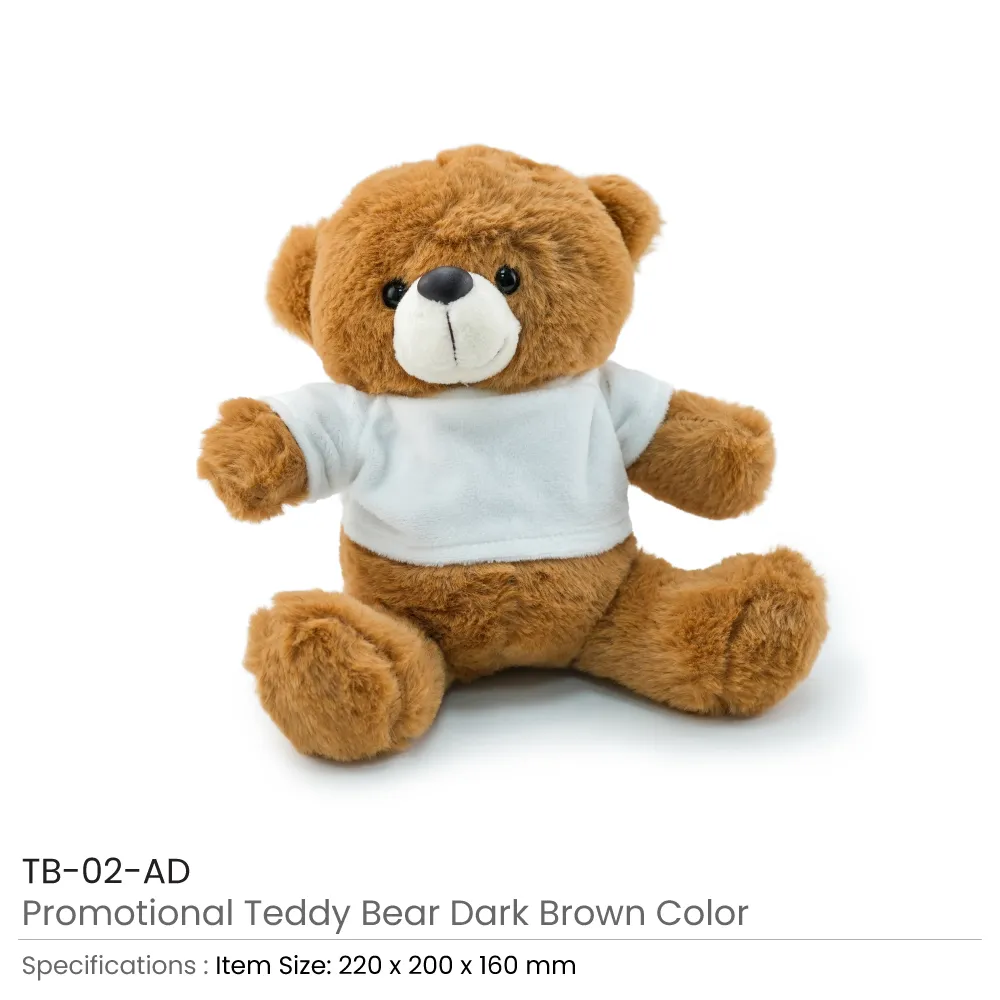 Promotional Teddy Bear Toys with Printable White Tshirt 3