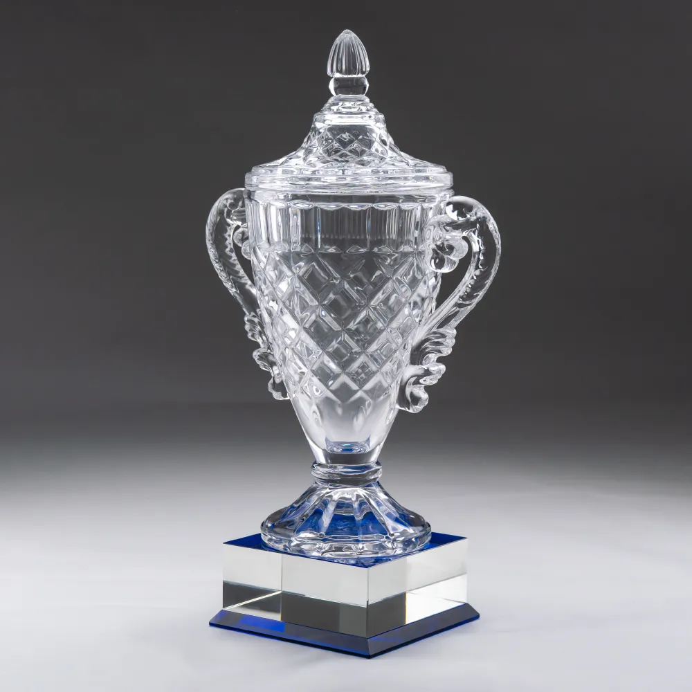 Large Crystal Glass Trophy Cup with Chocolate Gift Edition in Luxury Bo 9