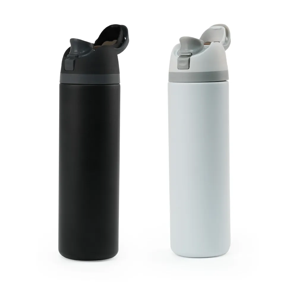 SS Bottles with Straw & Push Button Lid – Double-Wall Vacuum, 1Liter 10