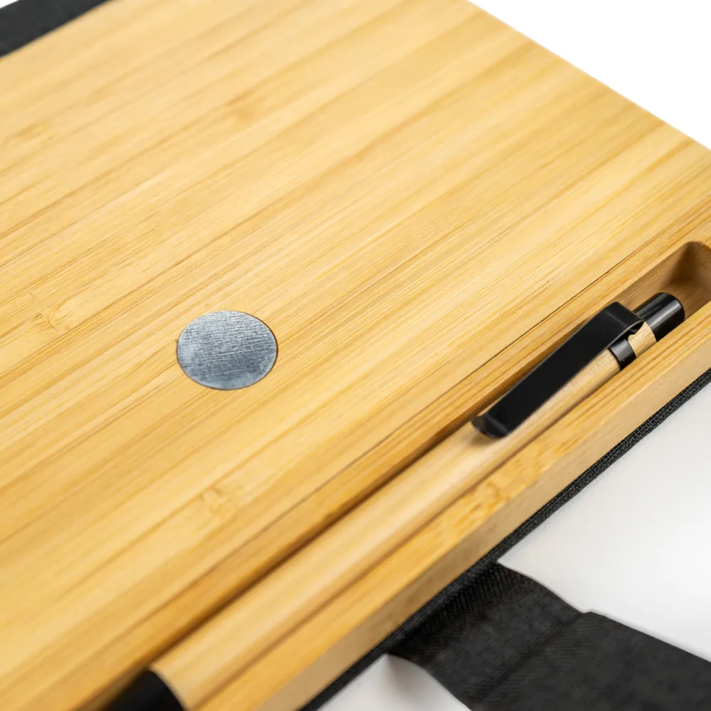 Bamboo and rPET Notebooks with Pen, A5, Bookmark & Magnetic Clasp 7