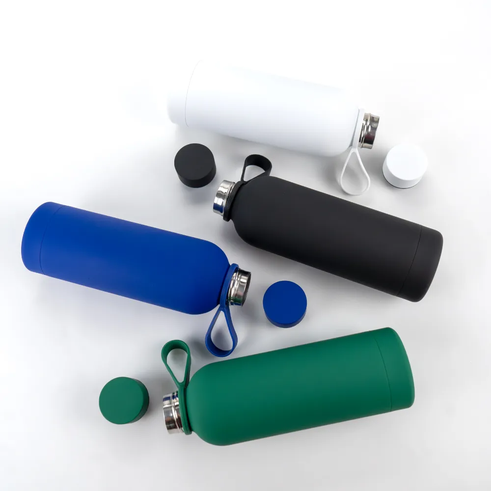 Stainless Steel Water Bottles 500ml – Double Wall, Matte, Rubber Coating 6