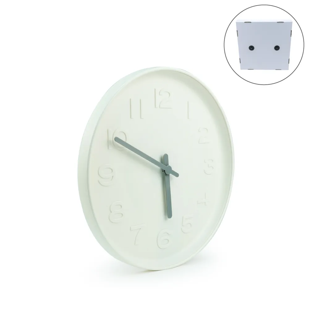 Round Analog Wall Clock in Matte Finish White Color 6