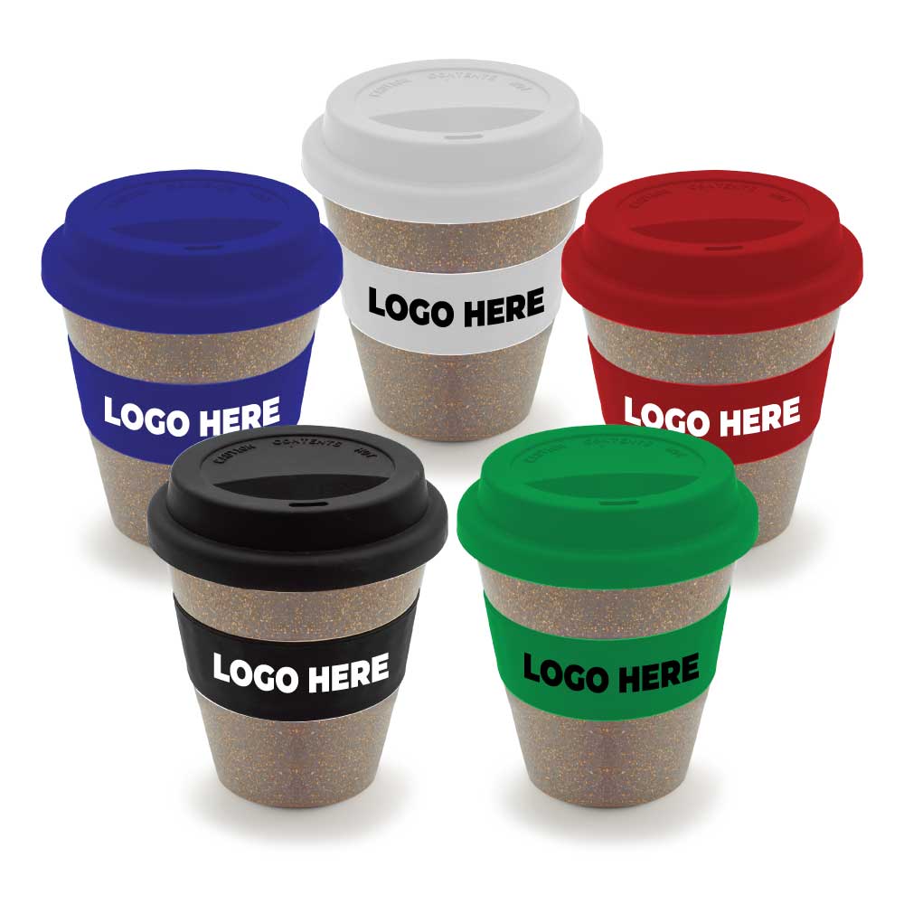 Bamboo Fiber Cups with Silicon Lid & Band 6