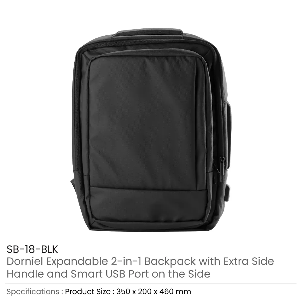 Multipurpose Expandable Travel Backpacks with USB Port 2