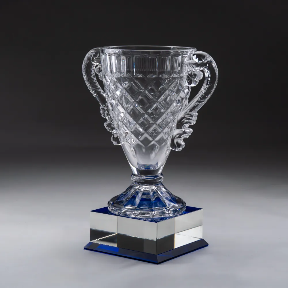 Large Crystal Glass Trophy Cup with Chocolate Gift Edition in Luxury Bo 7