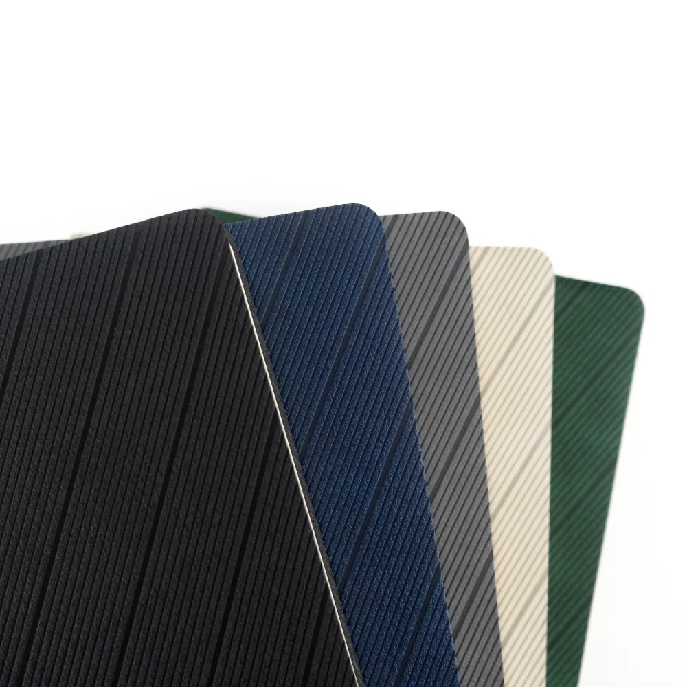 Soft PU Cover Notebooks in A5 Size with Metal Plate Bookmark 10