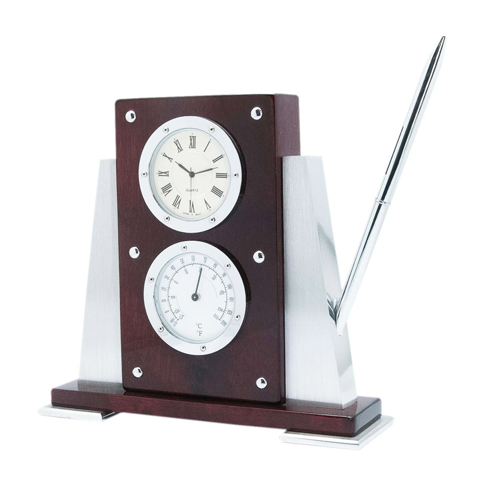 Desktop clock with Thermometer and Pen 2