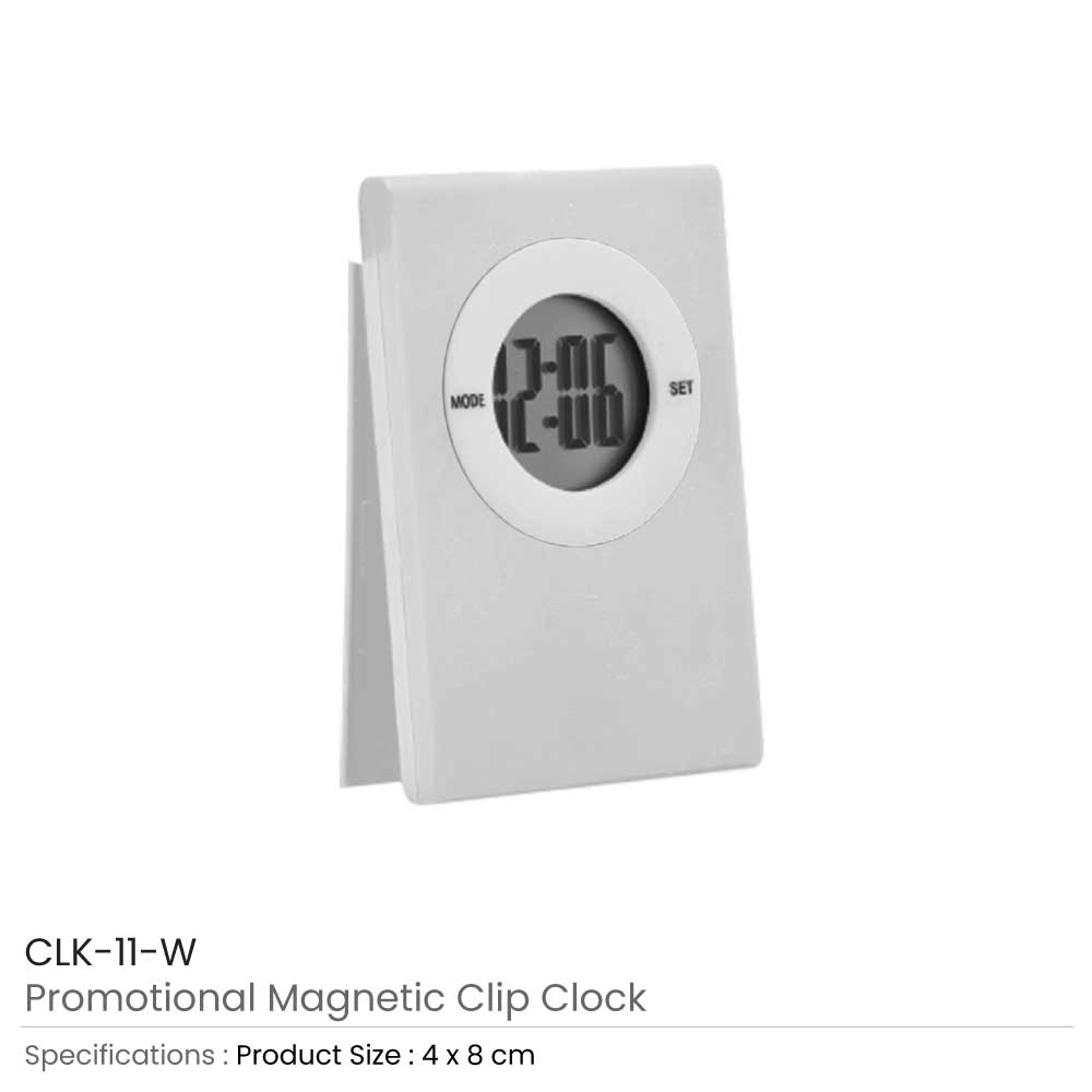 Table Clock with Magnetic Clip 3