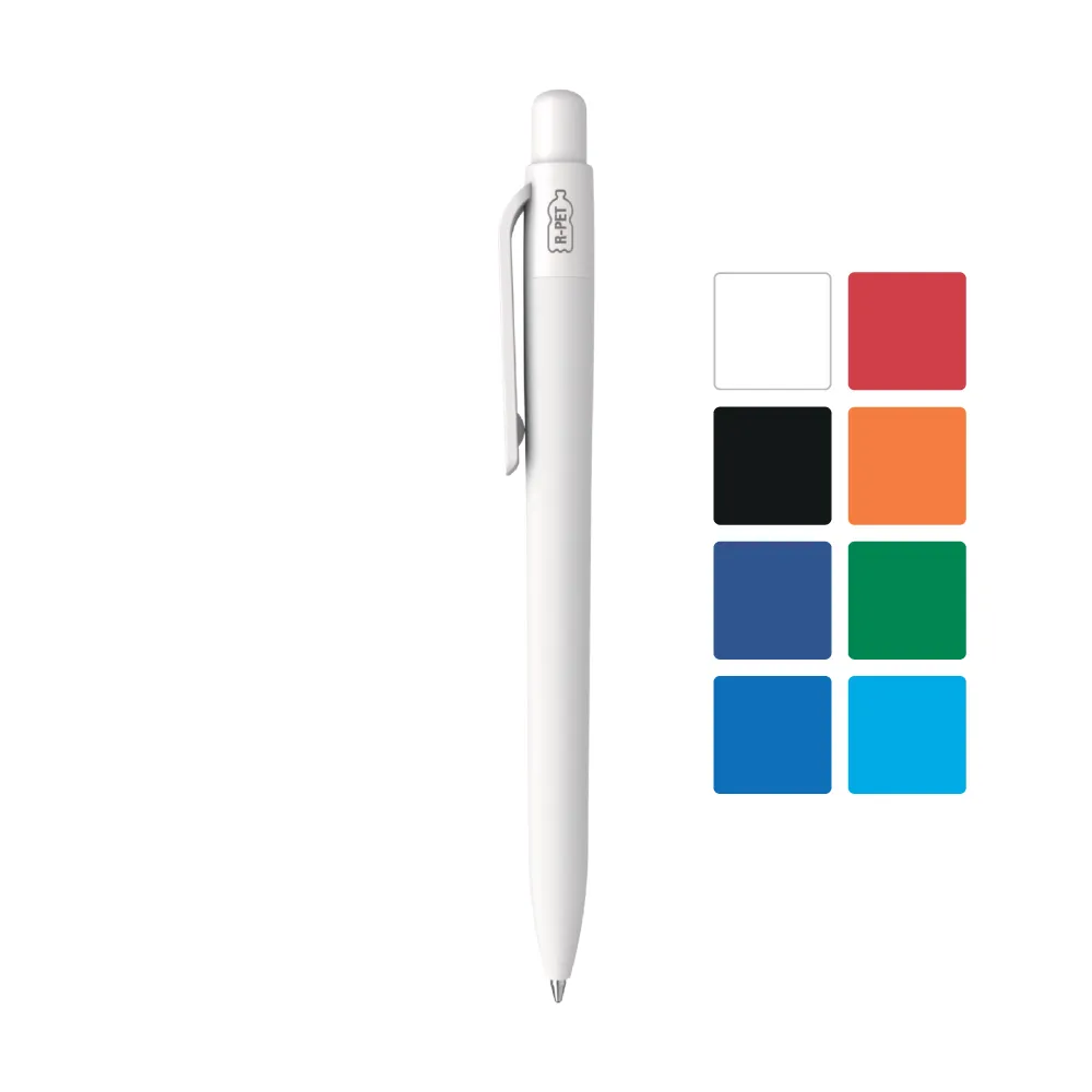 Maxema Kind rPET Pens, Matte Solid Color, Push Button Clip, Blue Ink thumbnail 1