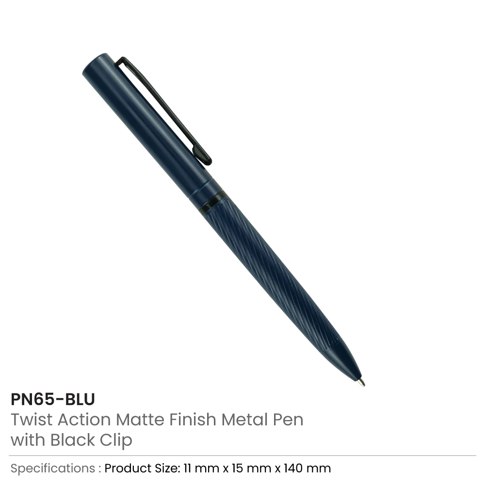 Metal Pens Twist Action Matte Finish & Black Clip, Stylish & Comfortable Grip 5