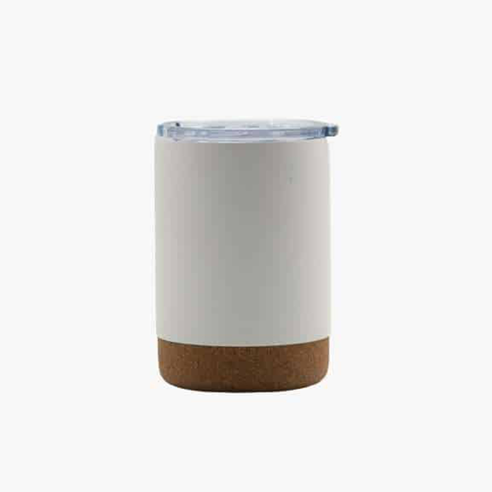 Vacuum insulated cork coffee mug 3