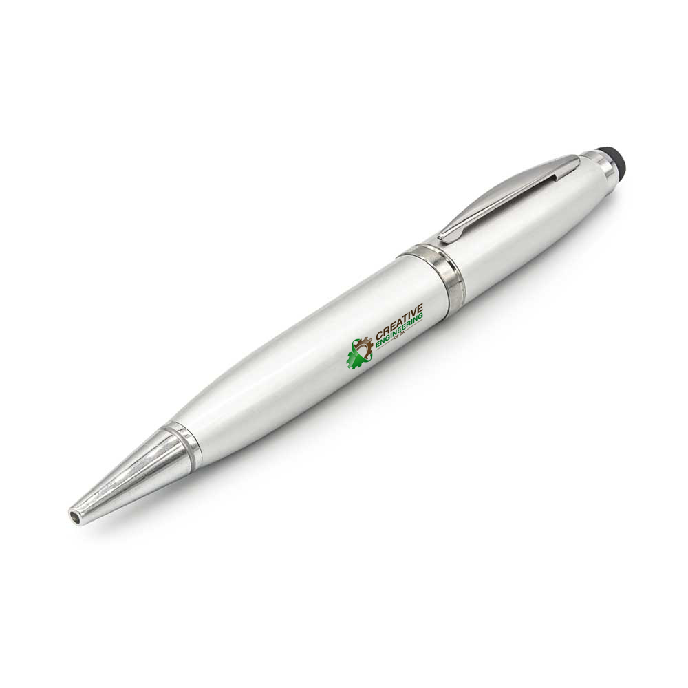 Pen USB Flash Drive with Stylus Silver 3