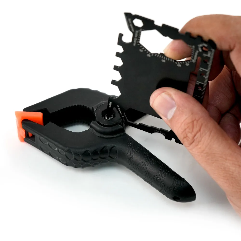 Multi-functional Tool Card in Stainless Steel with PU Leather Pouch 4