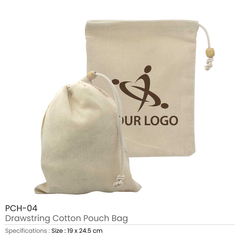 Cotton Pouch Bags with Drawstring 2