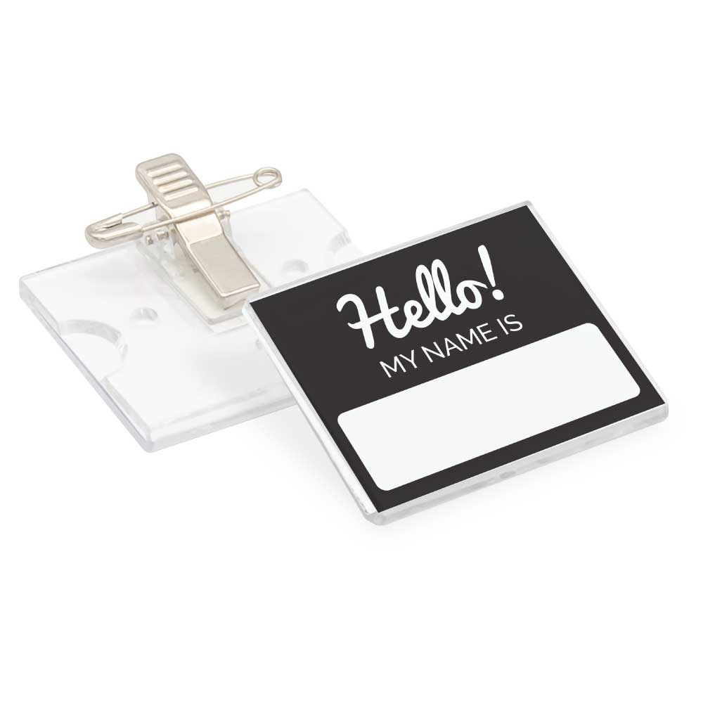 Reusable Insert Acrylic Name Badges 1