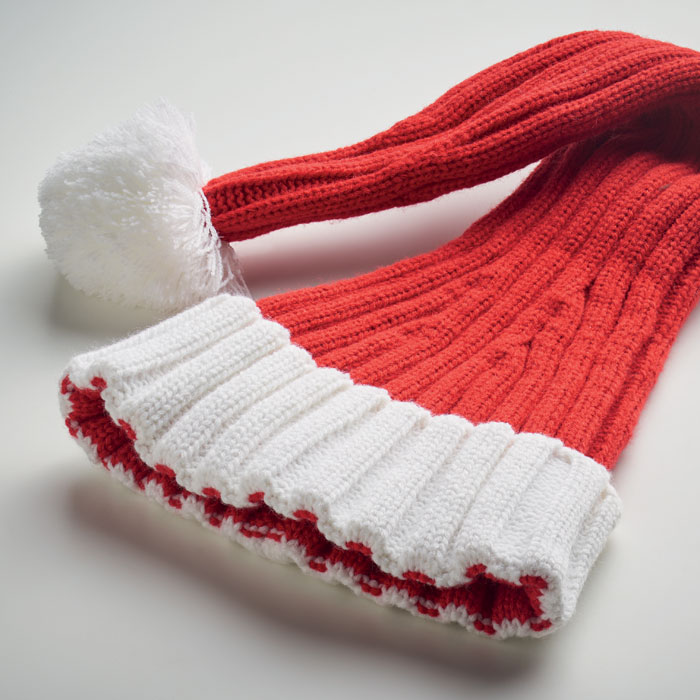 Long Christmas knitted beanie 2
