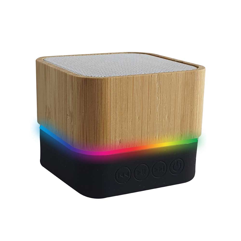 Cube Bamboo Bluetooth Speaker 1