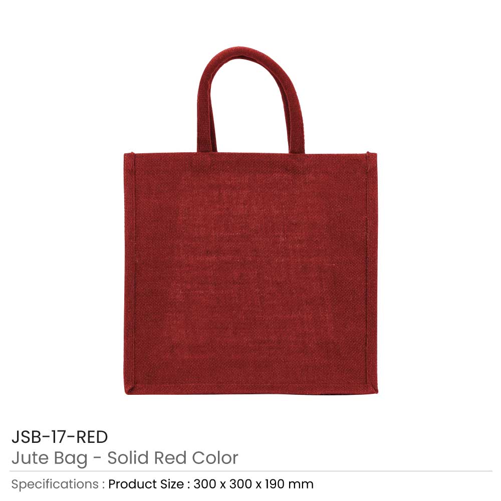  Reusable Square Jute Bags with Cotton Handles 5