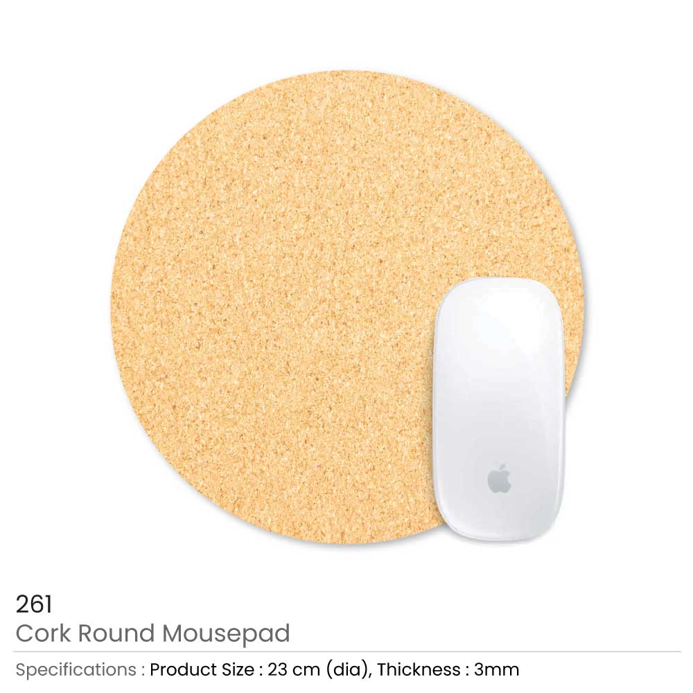  Eco-Friendly Cork Round Mouse Pads 2