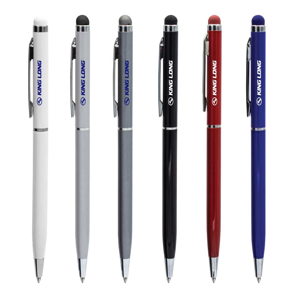 Slim Metal Pens with Stylus 5