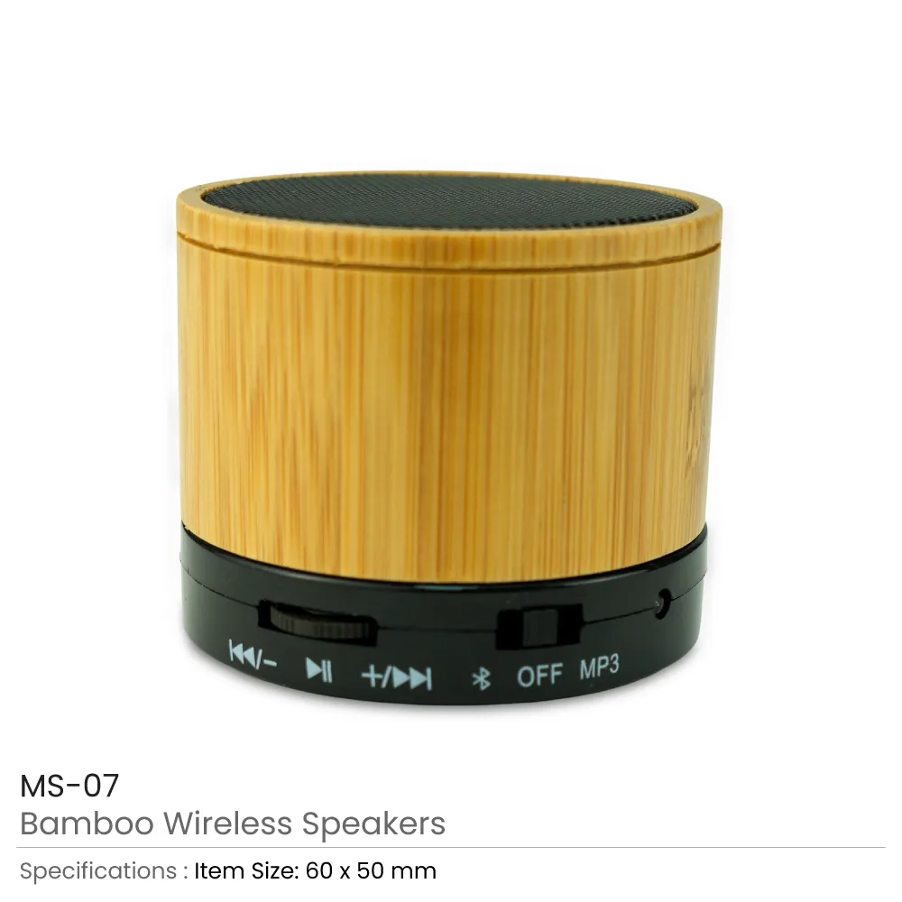 Bamboo Bluetooth Speakers V4.2 3