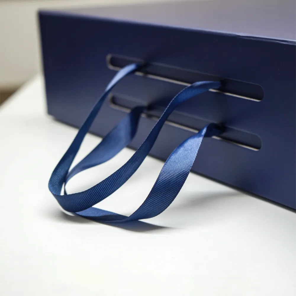 Foldable Gift Box with Magnetic Closure & Ribbon Handle 11
